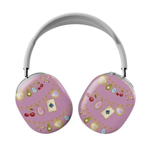 Funda personalizada AirPods Max Blush Charms de MALAK Colombia con diseño moderno y elegante.