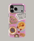 Funda iPhone personalizada con diseño de brunch y flores, ideal para amantes de la tecnología y estilo.
