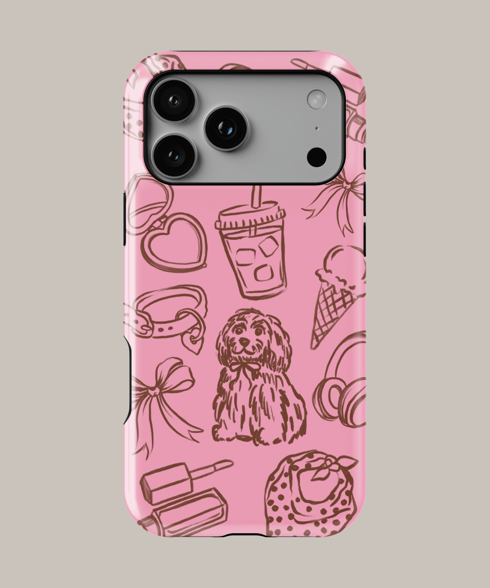 Funda iPhone personalizada Dog Mom con diseño divertido y colorido para amantes de los perros.