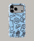 Funda personalizada para celular con diseño de gimnasio y accesorios, ideal para iphone y máxima protección.