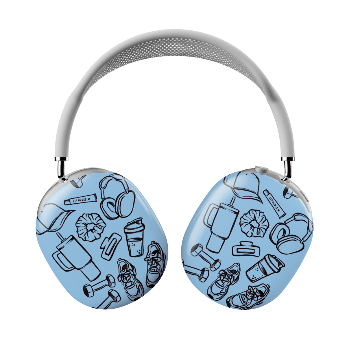 Funda AirPods Max fitness club con diseño moderno y colorido, ideal para el estilo diario.