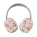 Funda elegante para AirPods Max con diseño colorido de frutas y copas de vino, ideal para un estilo moderno.