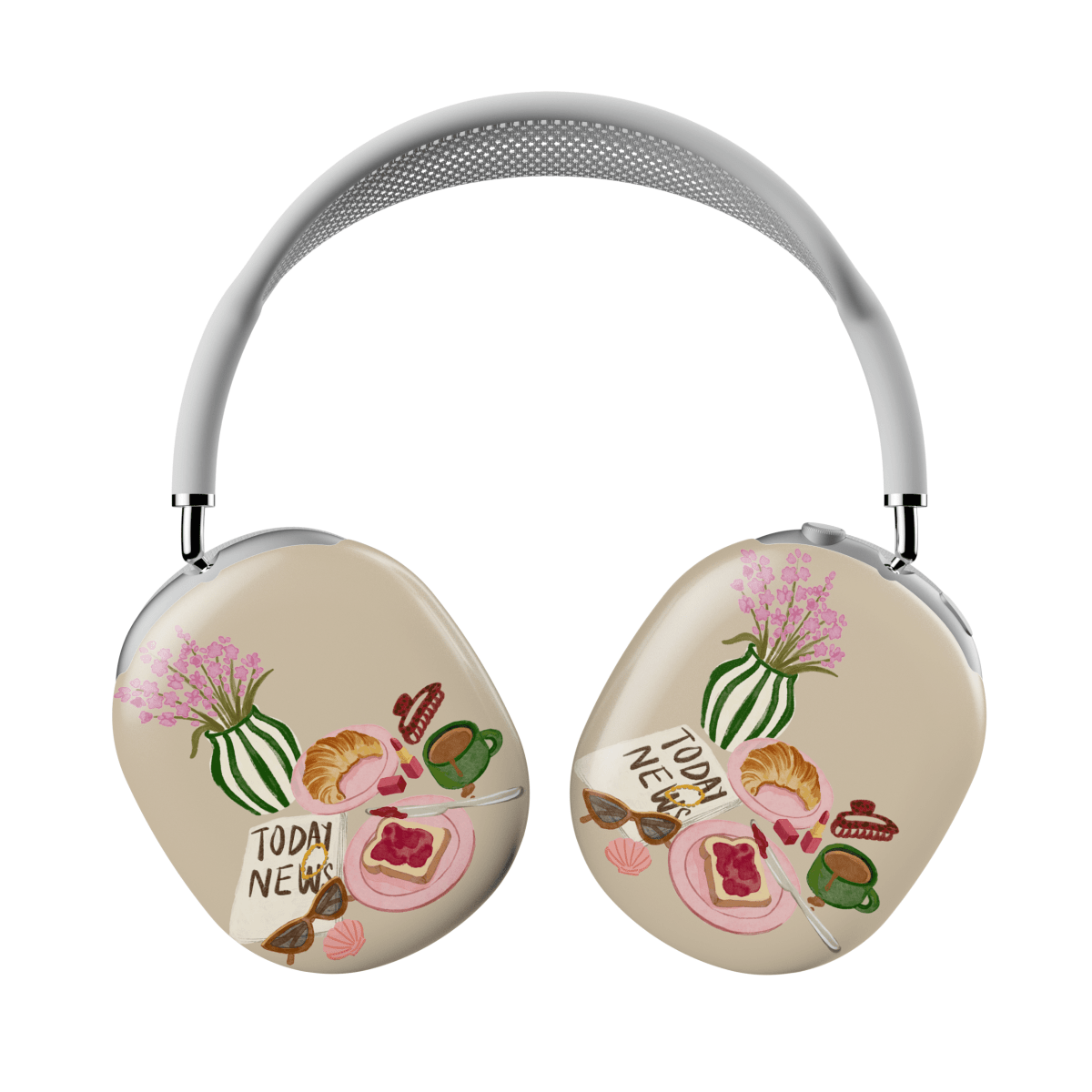 Funda personalizada AirPods Max con diseño moderno y colores suaves, ideal para destacar tu estilo.