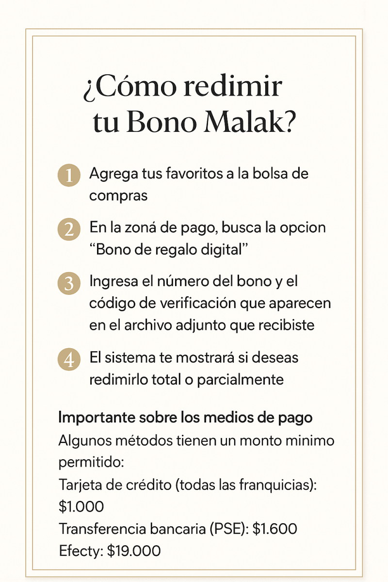 Tarjeta de regalo - Malak Colombia