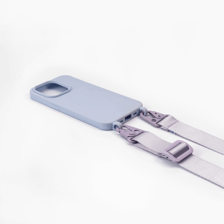 Funda elegante Violet con correa de nylon y diseño atemporal en tono claro.